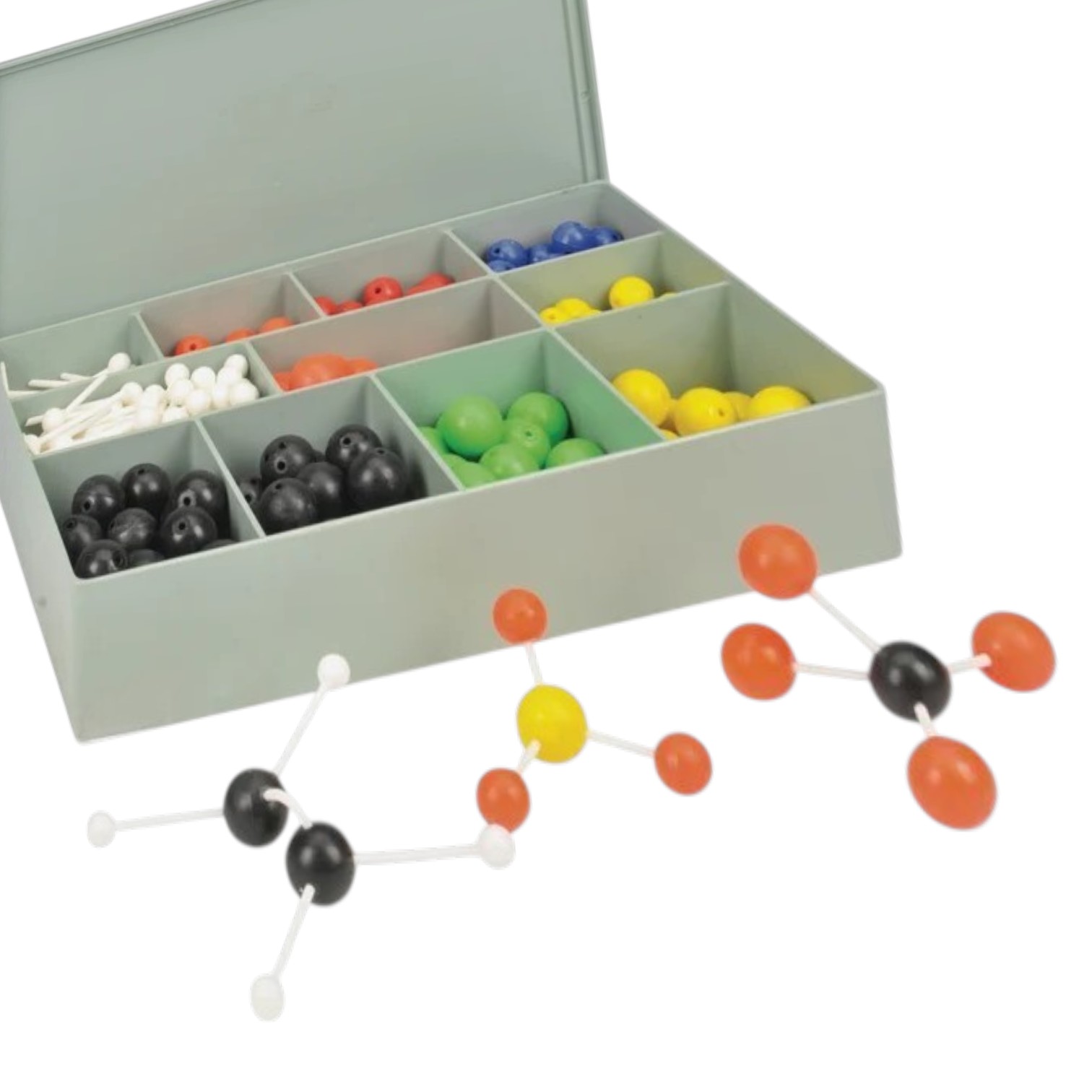 Organic and Inorganic Chemistry Molecular Atomic Model Set - 520 Pieces with Hard Plastic Case
