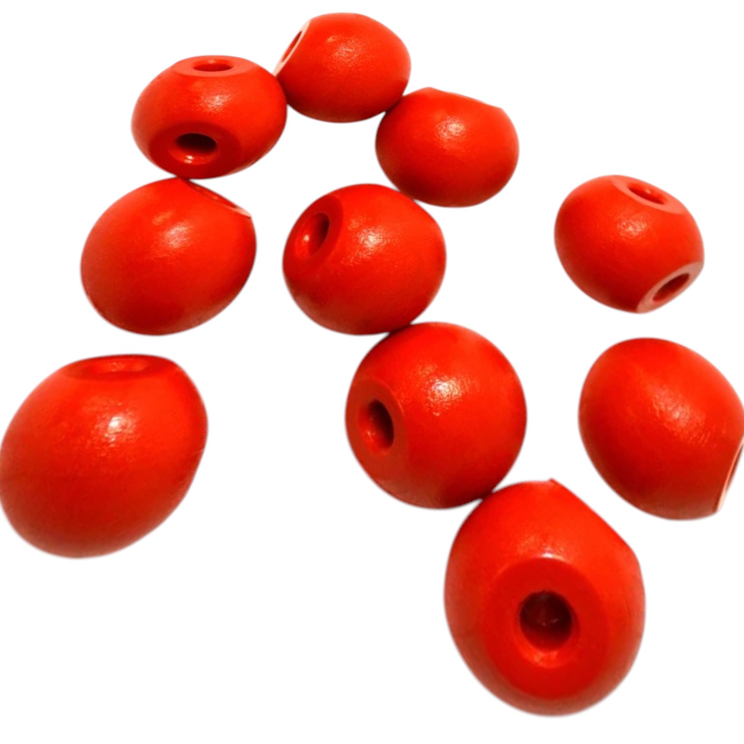 ELabs Molecular Model Part; Red Ball; 2cm; 2 Holes at 90°; Pk of 10