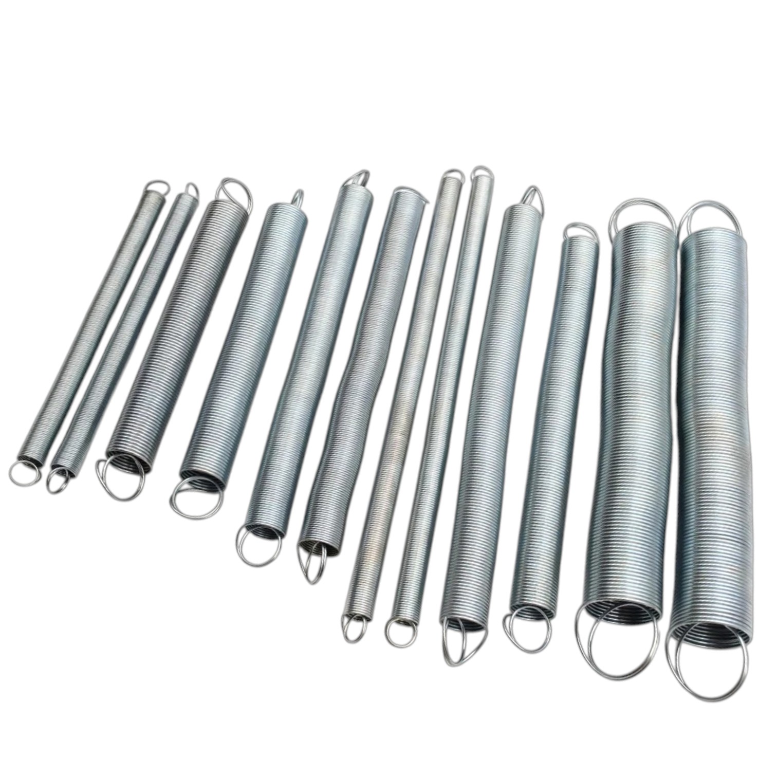 Extension Spring Set, Steel - Set of 12 Springs, 6" - 9" - Looped Ends - ELabs