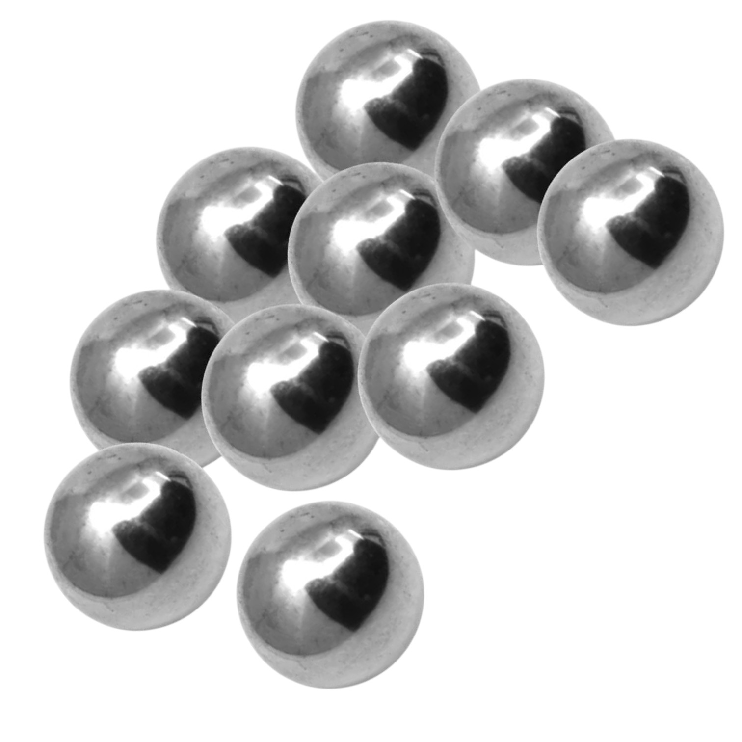 10PK Ball Bearings, 19mm Each - Steel