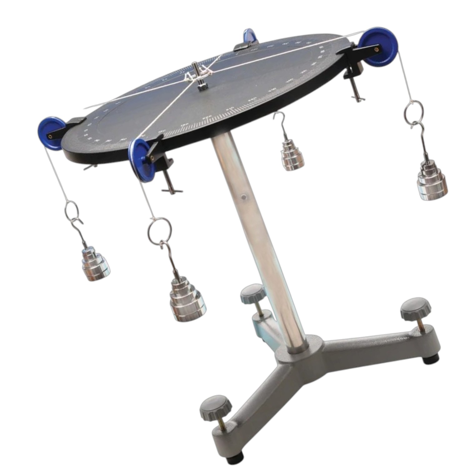 Force Table with brass weights