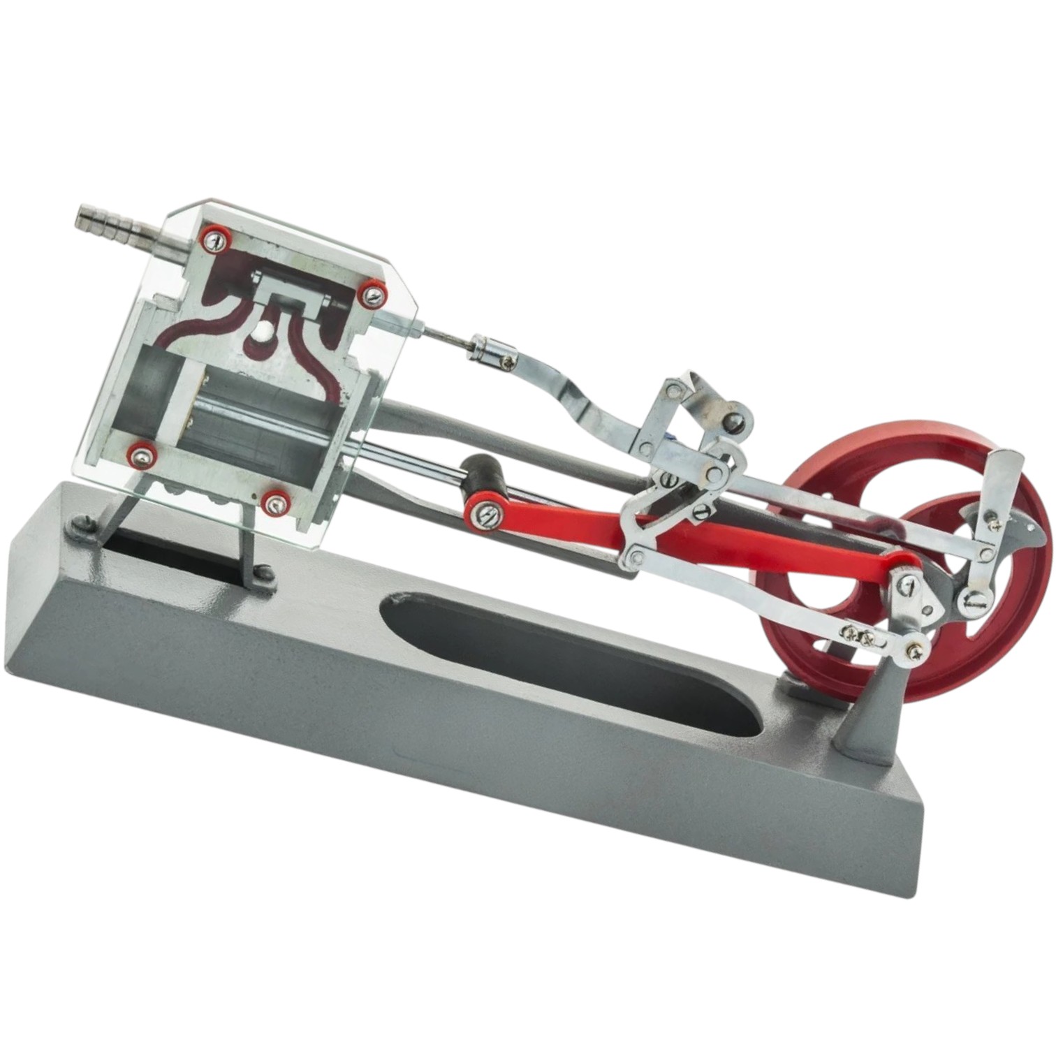 Steam Engine Model - Working Piston, Slide Valve, and Link Motion - ELabs